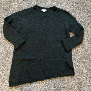Asymmetrical Whistles green wool blend sweater